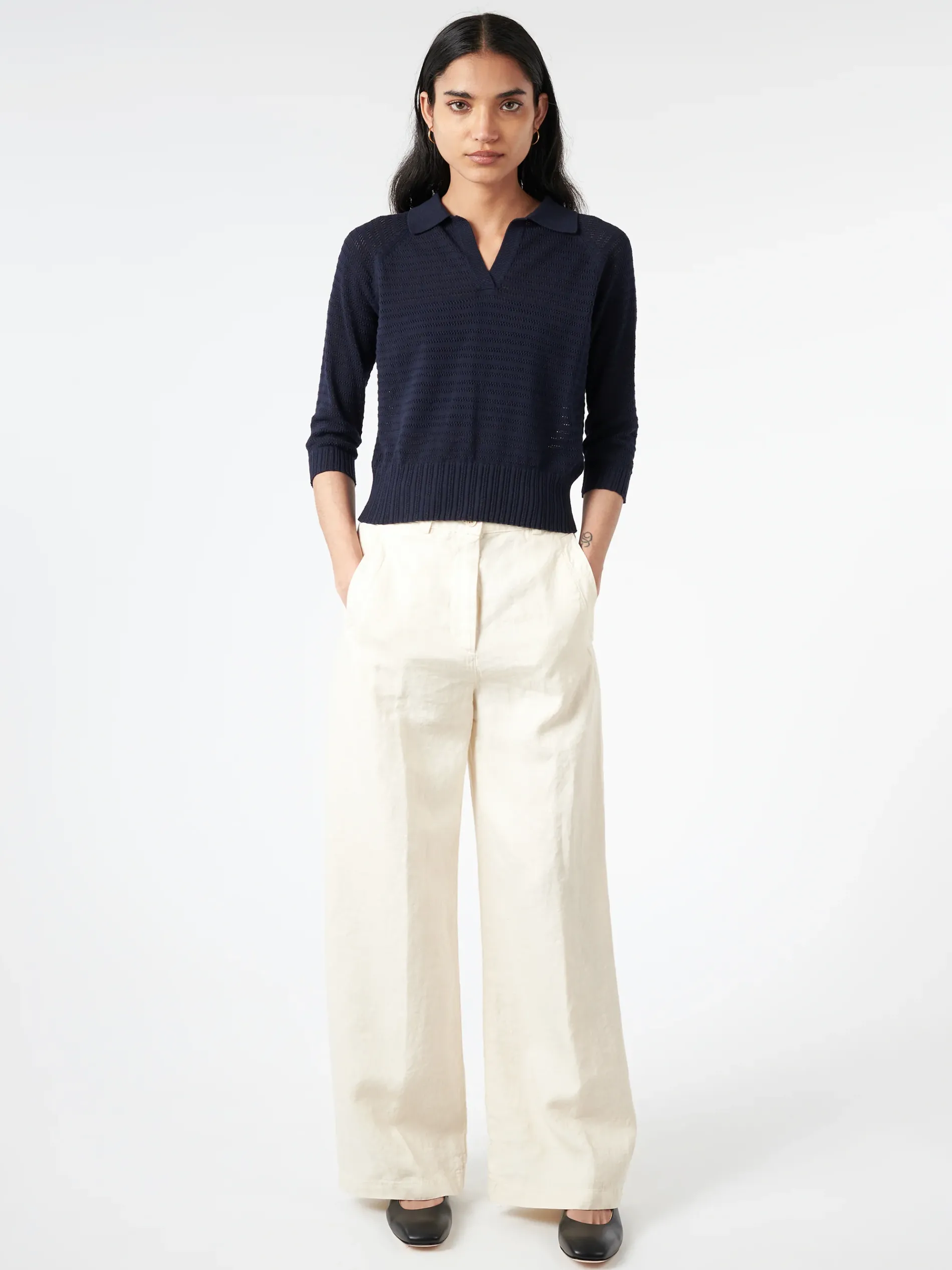 Aspesi - Slub Linen Trousers in Natural