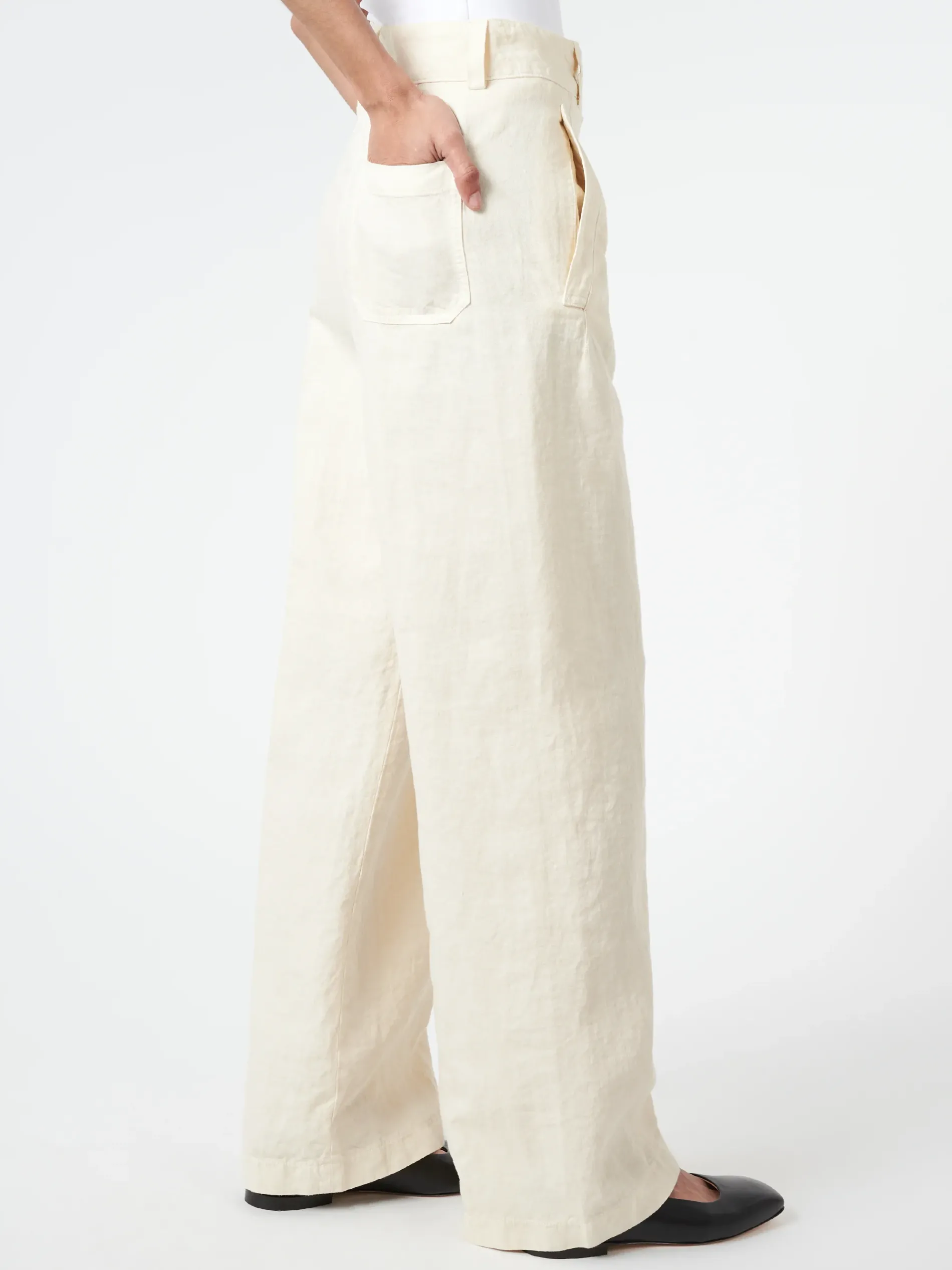 Aspesi - Slub Linen Trousers in Natural