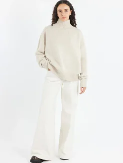 Aspesi - Stretch Fustian High-Waisted Trousers in Ice