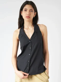 Aspesi - Vest Halter Top in Black