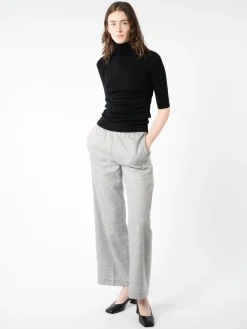 Aspesi - Wool Blend Wide Trousers in Grey
