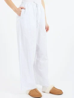 Baserange - Kolla Pants in White Blue Stripe