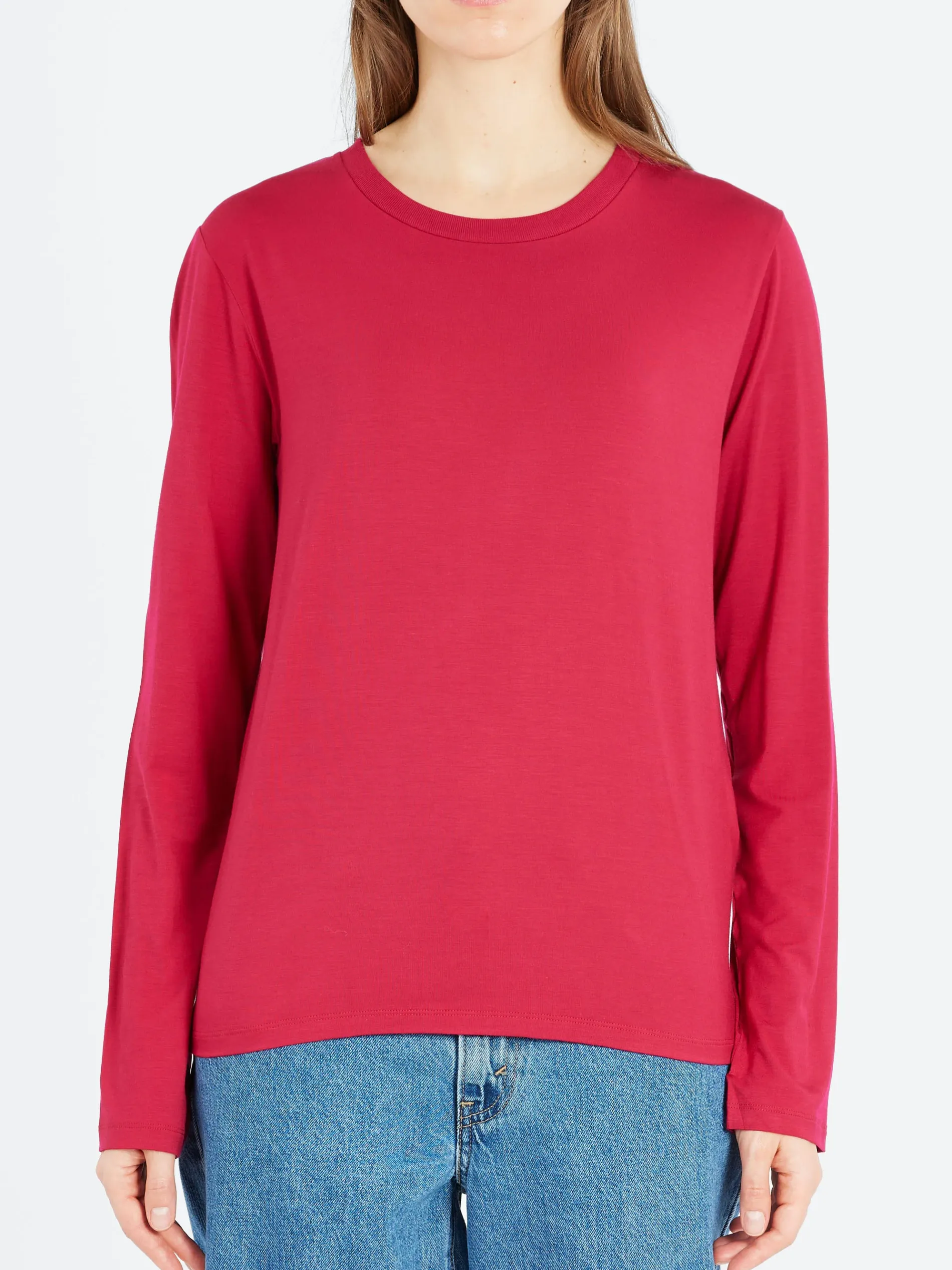 Baserange - Long Sleeve Tee in Fuchsia