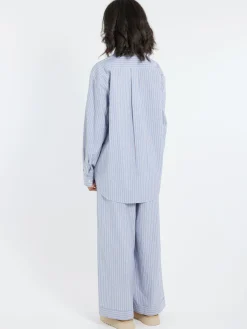 Baserange - Ole Shirt in Red Blue Stripe