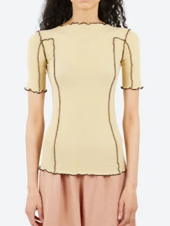 Baserange - Omato 3/4 Tee in Hen Yellow