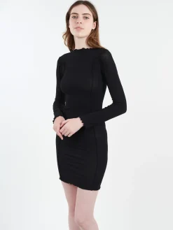 Baserange - Omato Long Sleeve Dress in Black