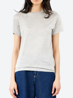 Baserange - Tee Shirt in Grey Melange