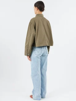 BEAMS BOY - Short Coverall Jacket in Olive