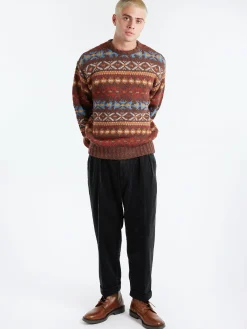 BEAMS PLUS - 2 Pleat Corduroy Pants in Charcoal Grey