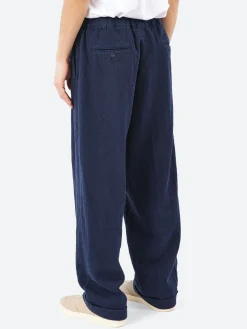 BEAMS PLUS - 2 Pleat Relax Trousers in Navy