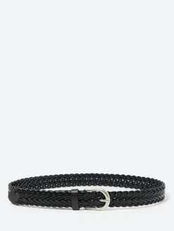 BEAMS PLUS - Braided Leather Belt in Black