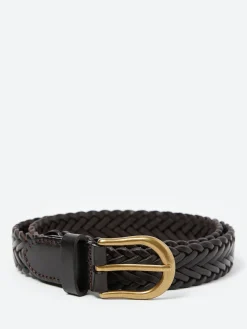 BEAMS PLUS - Braided Leather Belt in Brown