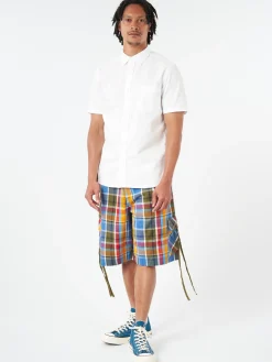 BEAMS PLUS - Coolmax Short Sleeve Button Down Shirt in White