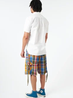 BEAMS PLUS - Coolmax Short Sleeve Button Down Shirt in White