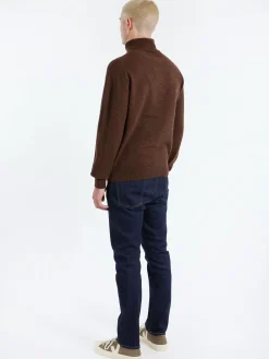 BEAMS PLUS - 9g Wool Turtleneck in Brown