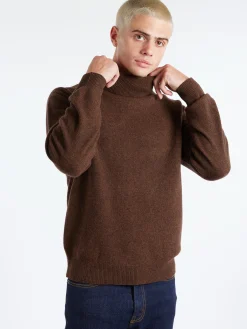 BEAMS PLUS - 9g Wool Turtleneck in Brown
