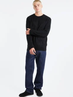 BEAMS PLUS - Garter Stitch Sweater in Black