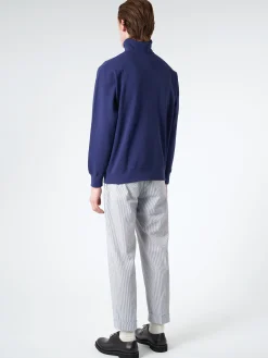 BEAMS PLUS - Half Zip Sweat in Navy