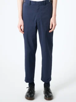 BEAMS PLUS - Ivy Seersucker Trousers in Navy Solid