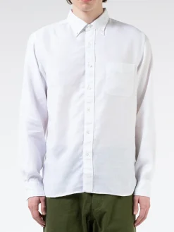 BEAMS PLUS - Linen Coolmax Button-Down Shirt in White