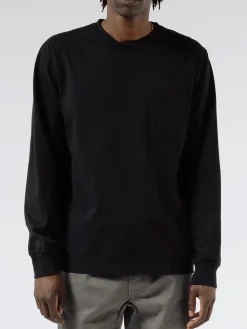 BEAMS PLUS - Long Sleeve Pocket Tee in Black