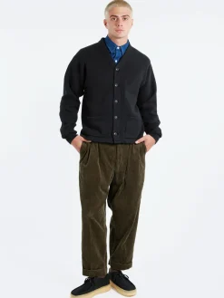 BEAMS PLUS - Sweat V Cardigan in Black