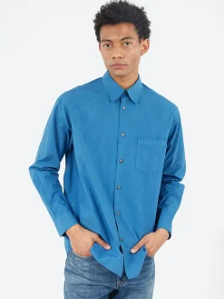 Blue Blue Japan - Organic Cotton Regular Collar Shirt in Indigo