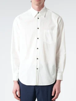 Blue Blue Japan - Organic Cotton Regular Color Shirt in White
