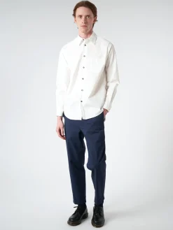 Blue Blue Japan - Organic Cotton Regular Color Shirt in White