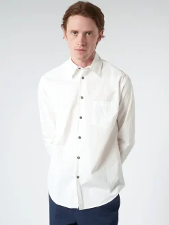 Blue Blue Japan - Organic Cotton Regular Color Shirt in White