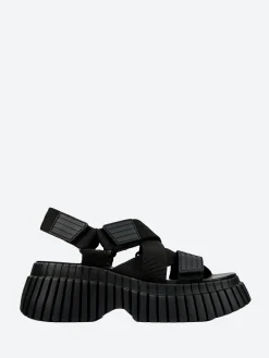 Camper - BCN Cross-Strap Sandal in Black