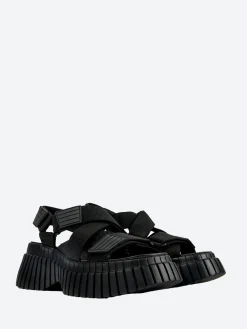 Camper - BCN Cross-Strap Sandal in Black