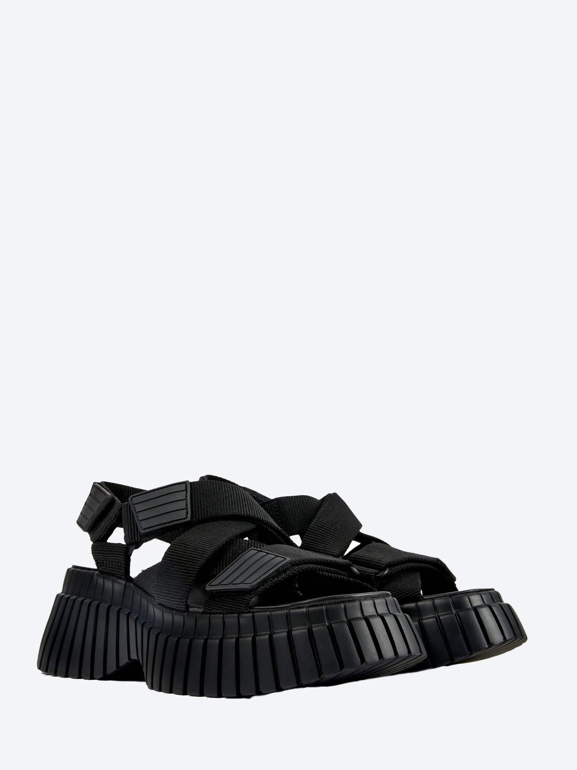 Camper - BCN Cross-Strap Sandal in Black
