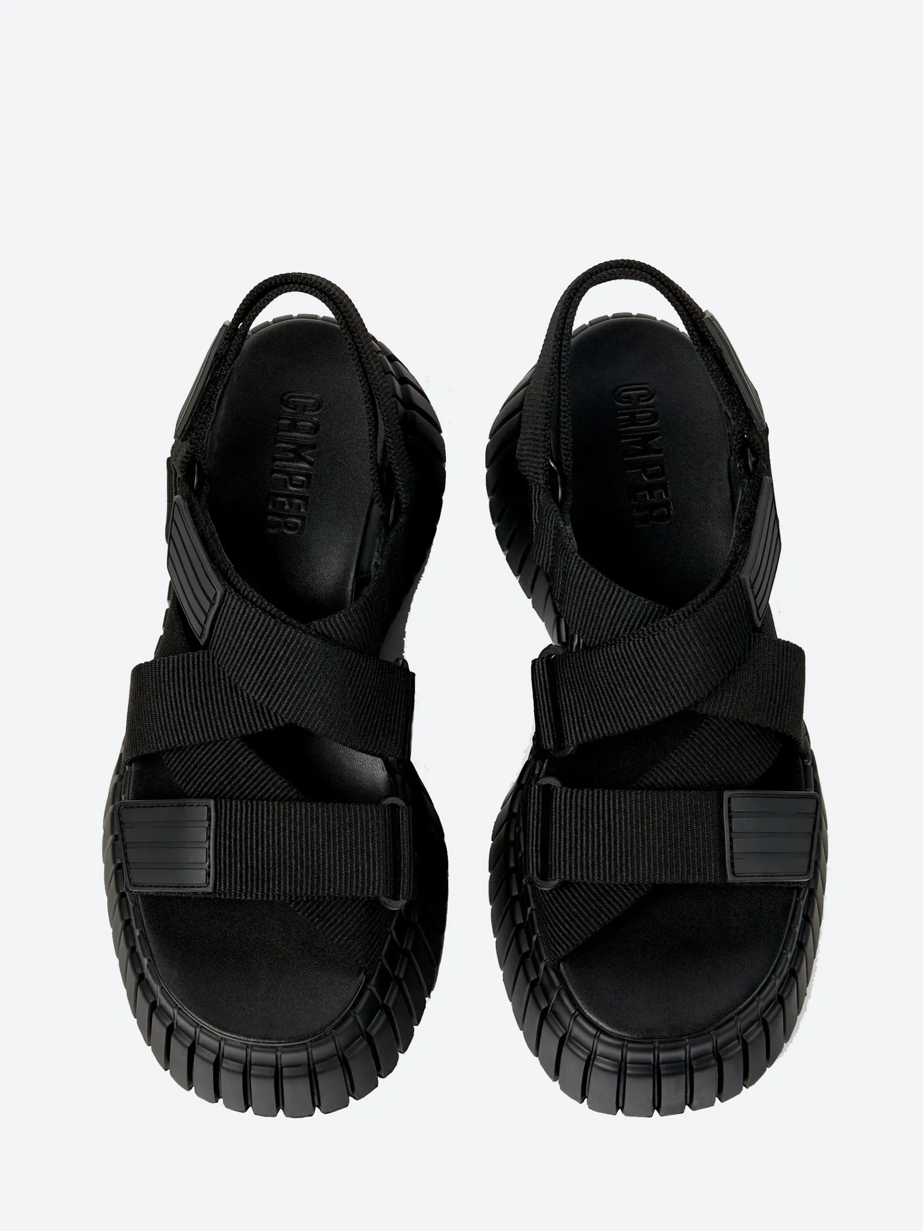 Camper - BCN Cross-Strap Sandal in Black