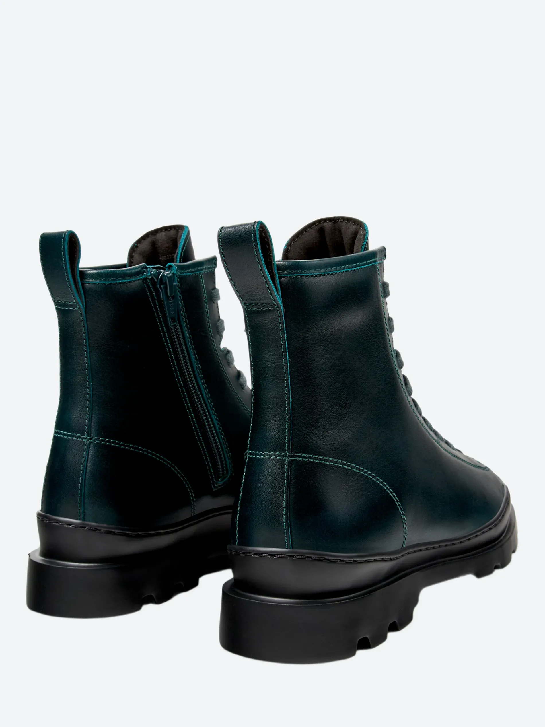 Camper - Brutus Lace-Up Boots in Dark Green