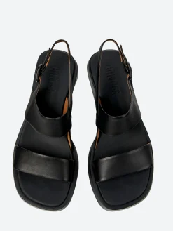 Camper - Dana 2-Strap Sandals in Black