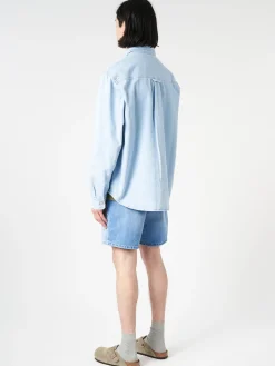 Carhartt WIP - Harvey Shirt Jacket in Blue Stone Bleached