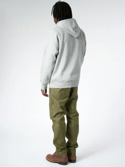 Carhartt WIP - Hooded Chase Sweatshirt in Grey Heather/Gold