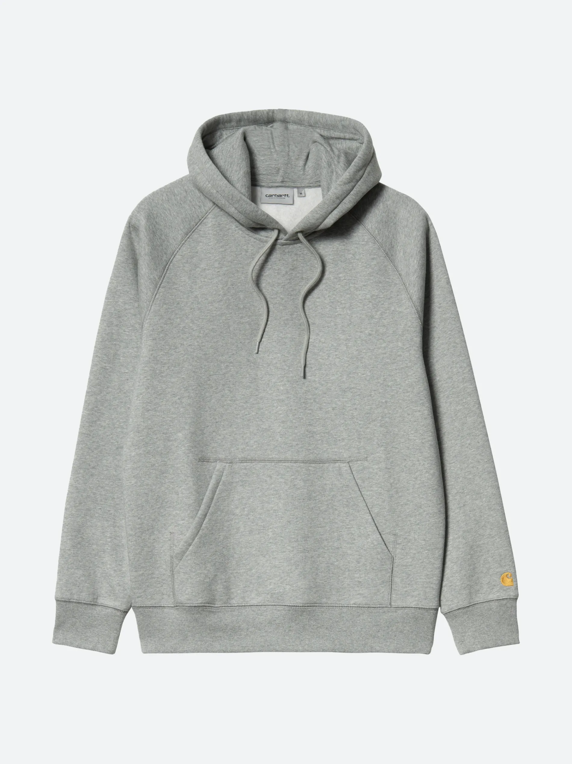 Carhartt WIP - Hooded Chase Sweatshirt in Grey Heather/Gold