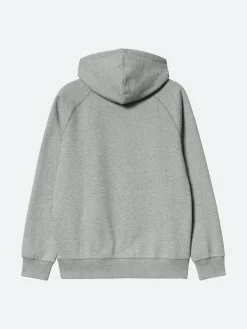 Carhartt WIP - Hooded Chase Sweatshirt in Grey Heather/Gold
