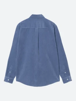 Carhartt WIP - L/S Madison Fine Cord Shirt in Blue Iris and Wax