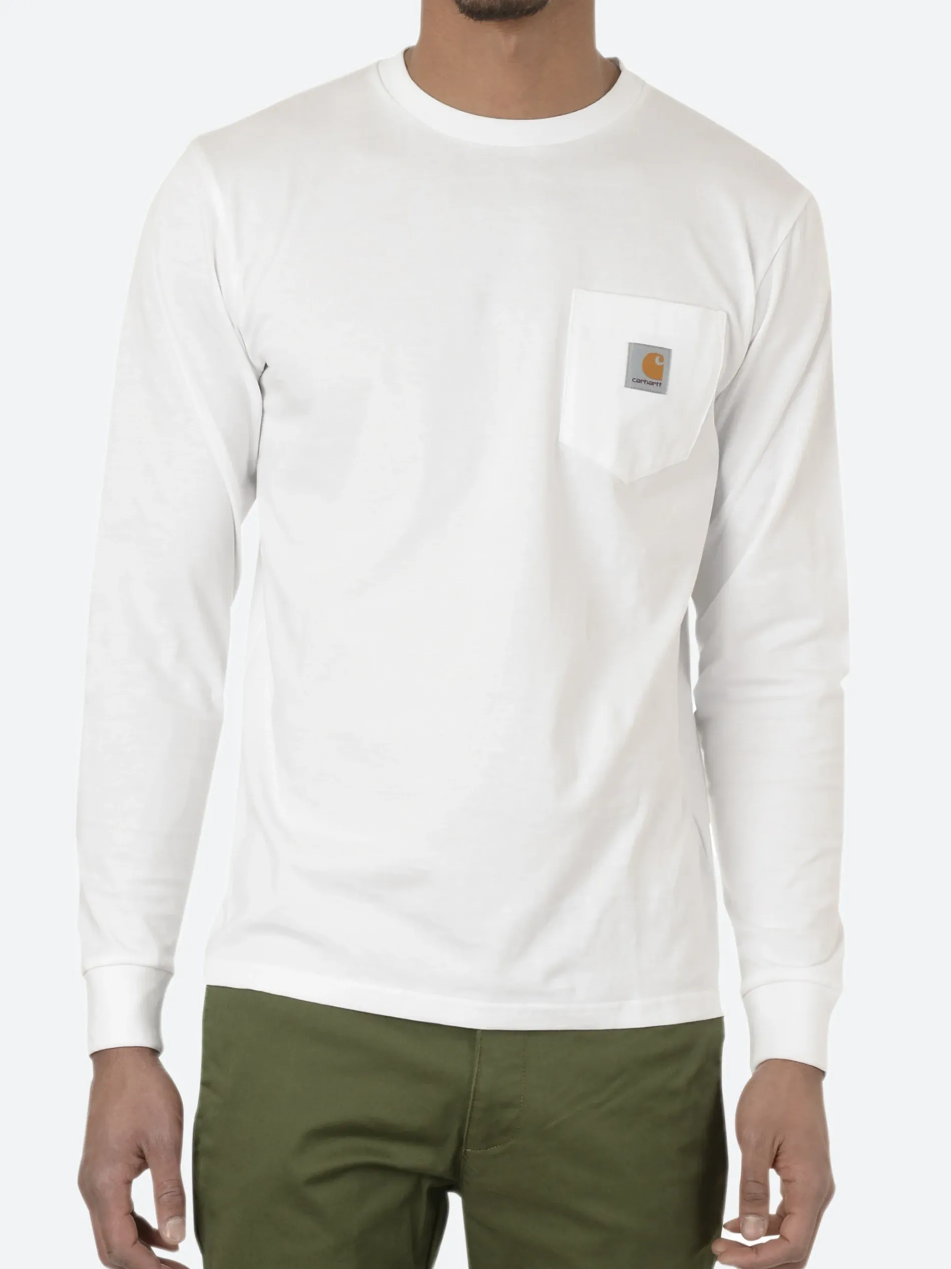 Carhartt WIP - L/S Pocket T-Shirt in White