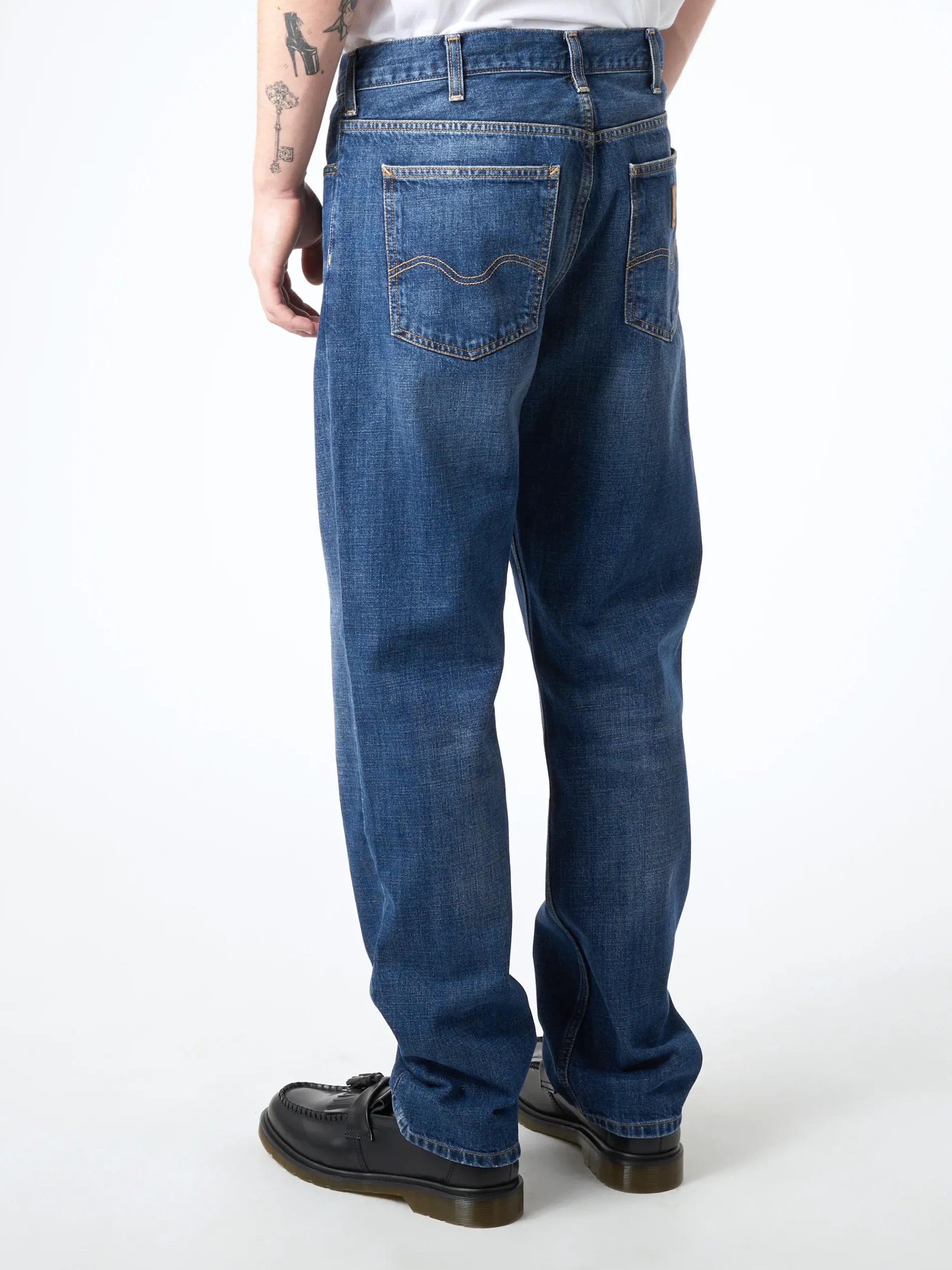 Carhartt WIP - Marlow Pant in Blue Dark Used