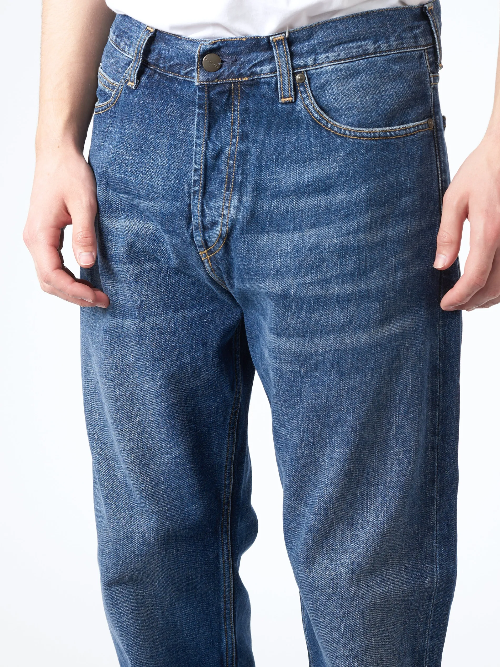 Carhartt WIP - Marlow Pant in Blue Dark Used