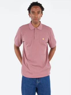 Carhartt WIP - S/S Chase Pique Polo in Dusky Pink