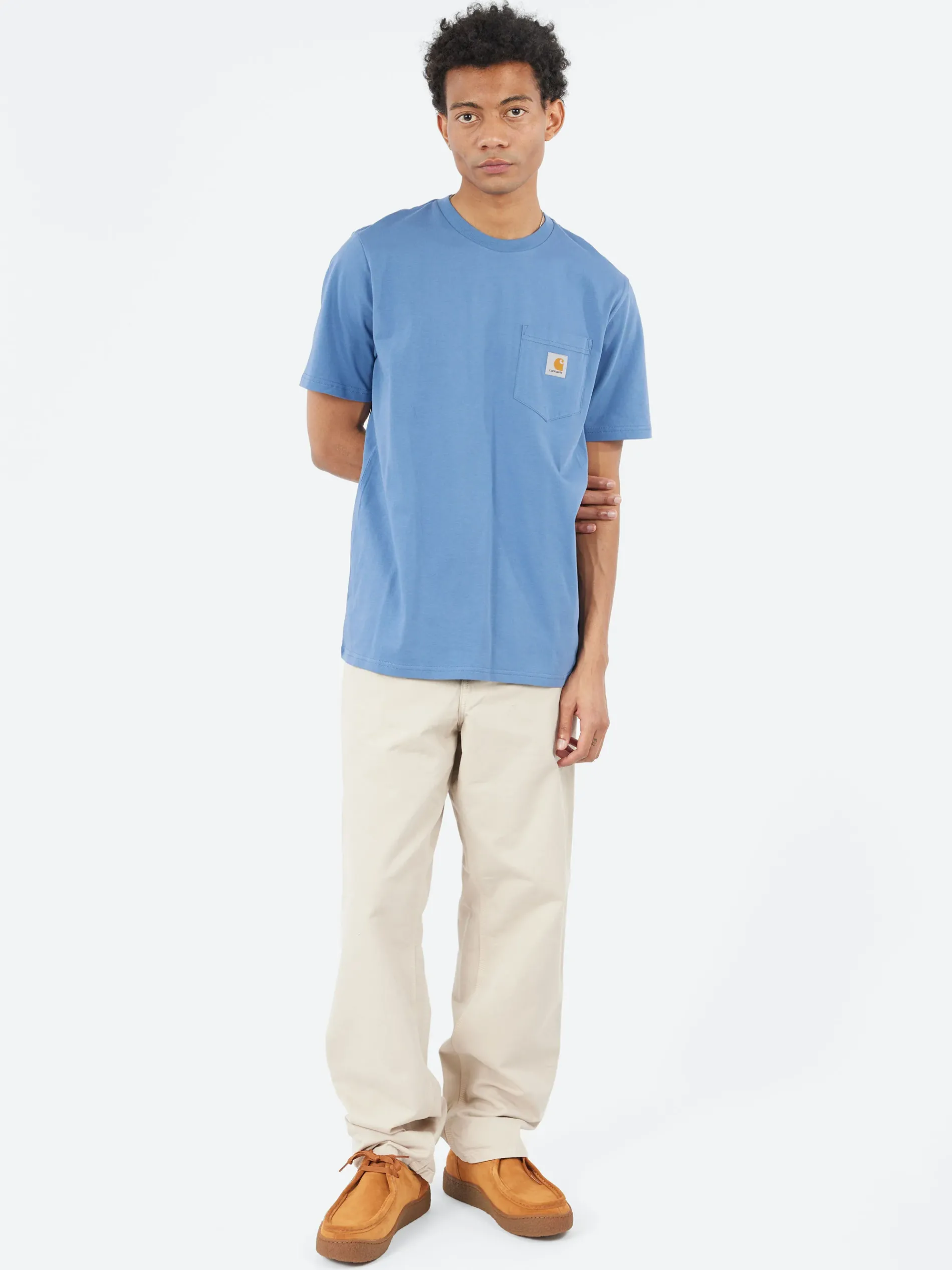 Carhartt WIP - S/S Pocket T-Shirt in Blue Iris