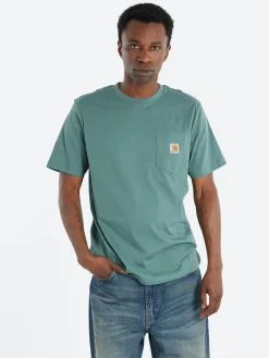 Carhartt Wip - S/S Pocket T-Shirt in Silver Pine
