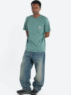 Carhartt Wip - S/S Pocket T-Shirt in Silver Pine