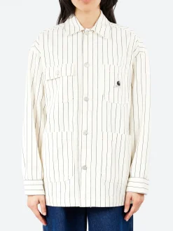 Carhartt WIP - Women's Hendry Coat in White and Dark Navy