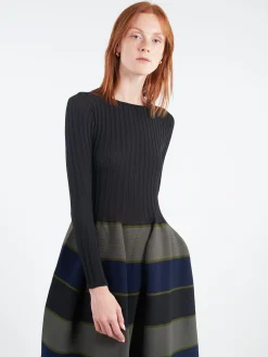 CFCL - Pottery Long Sleeve Dress in Black Multi